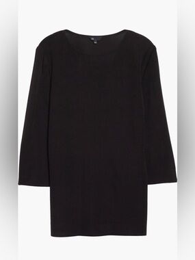 MING WANG Plus Acrylic Boat Neck Long Sleeve Tunic Top 2X Wrinkle Resistant EUC